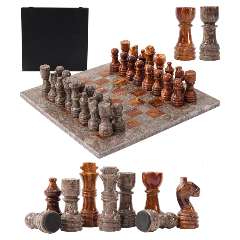30cm Chess Set Oceanic And Red