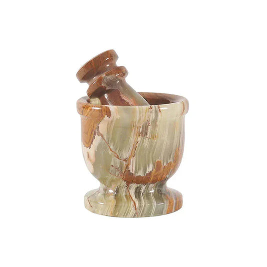 Marble Green Onyx Mortar Pestle
