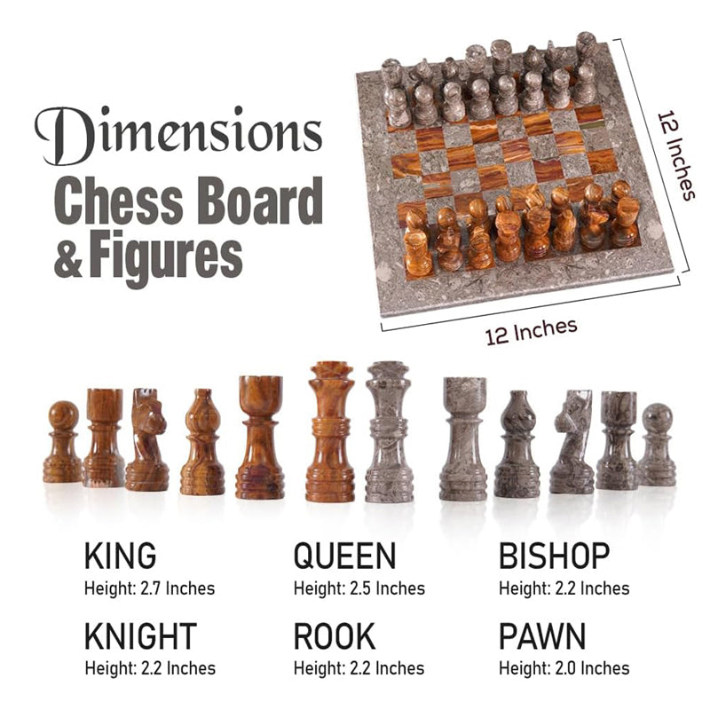 30cm Chess Set Oceanic And Red