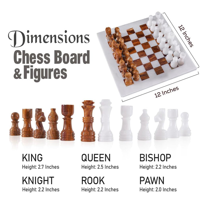 30cm Chess Set White And Red