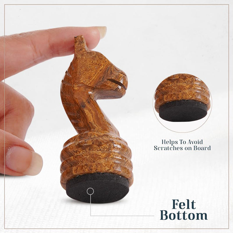 38cm Chess Set Black Zebra And Red