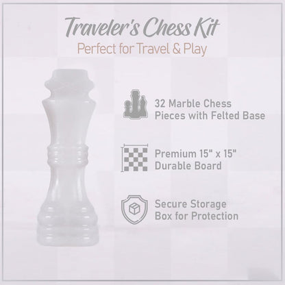 38cm Chess Set White And Red