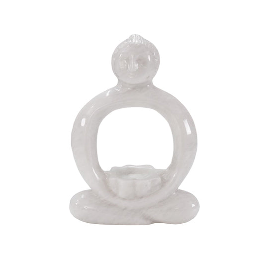 Serenity Awaits with Our Marble Buddha Incense Holder