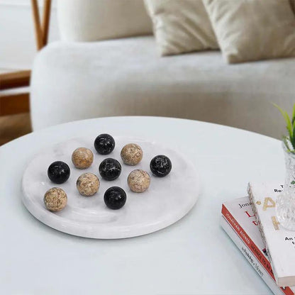 Tic Tac Toe 10" Inches Black & Coral