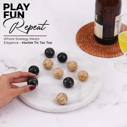 Tic Tac Toe 10" Inches Black & Coral