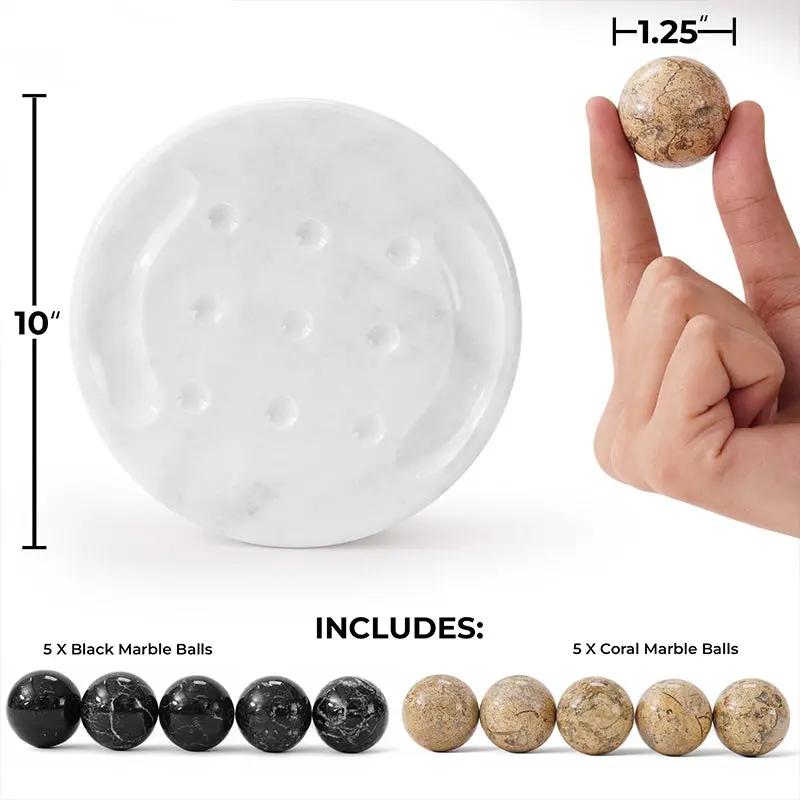 Tic Tac Toe 10" Inches Black & Coral