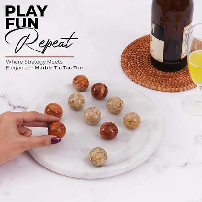 Tic Tac Toe 10" Inches Red & Coral