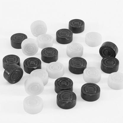 White and Black Checkers Figures Set