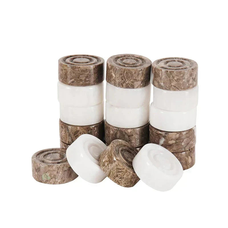 Checkers Pieces - Oceanic & White