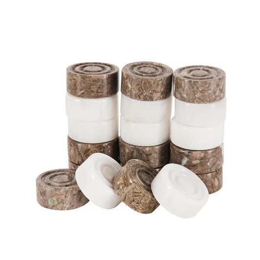 Checkers Pieces - Oceanic & White