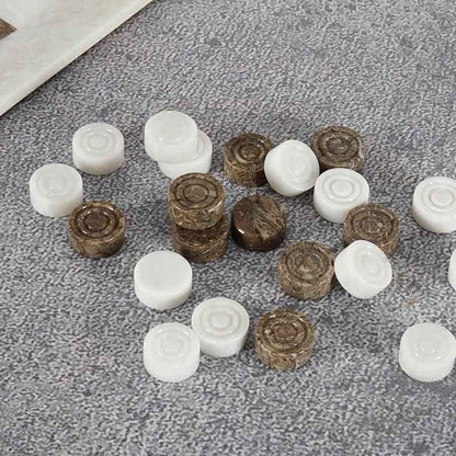 Checkers Pieces - Oceanic & White