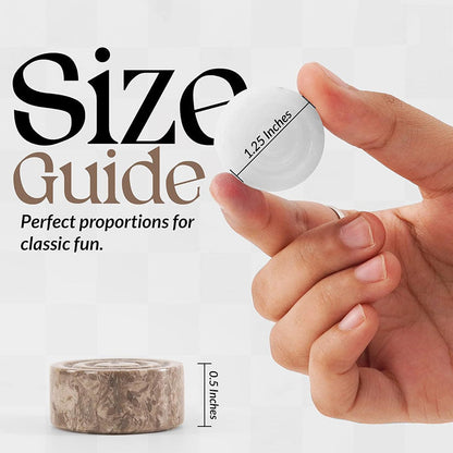 Checkers Pieces - Oceanic & White