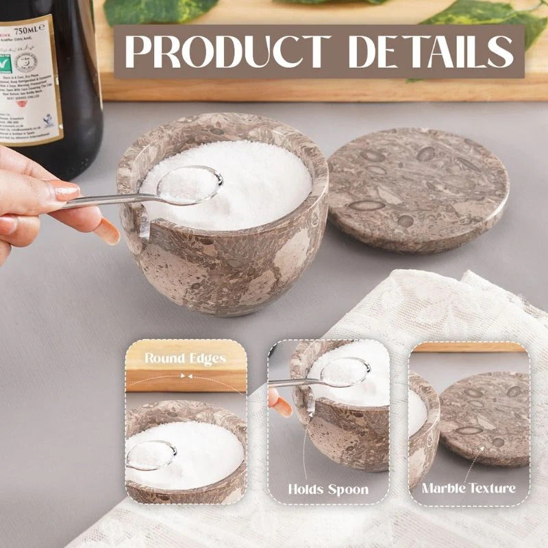 Salt Cellar with Lid & Spoon