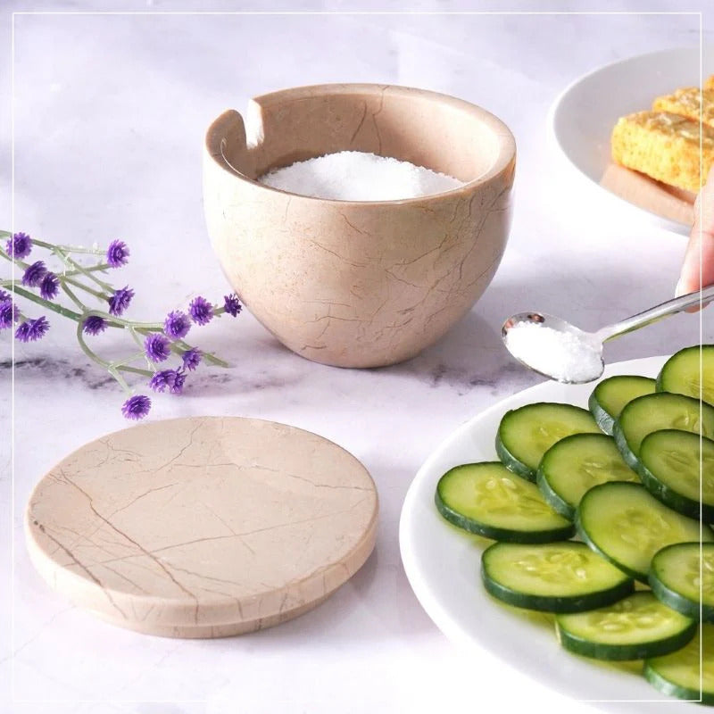 Salt Cellar with Lid & Spoon