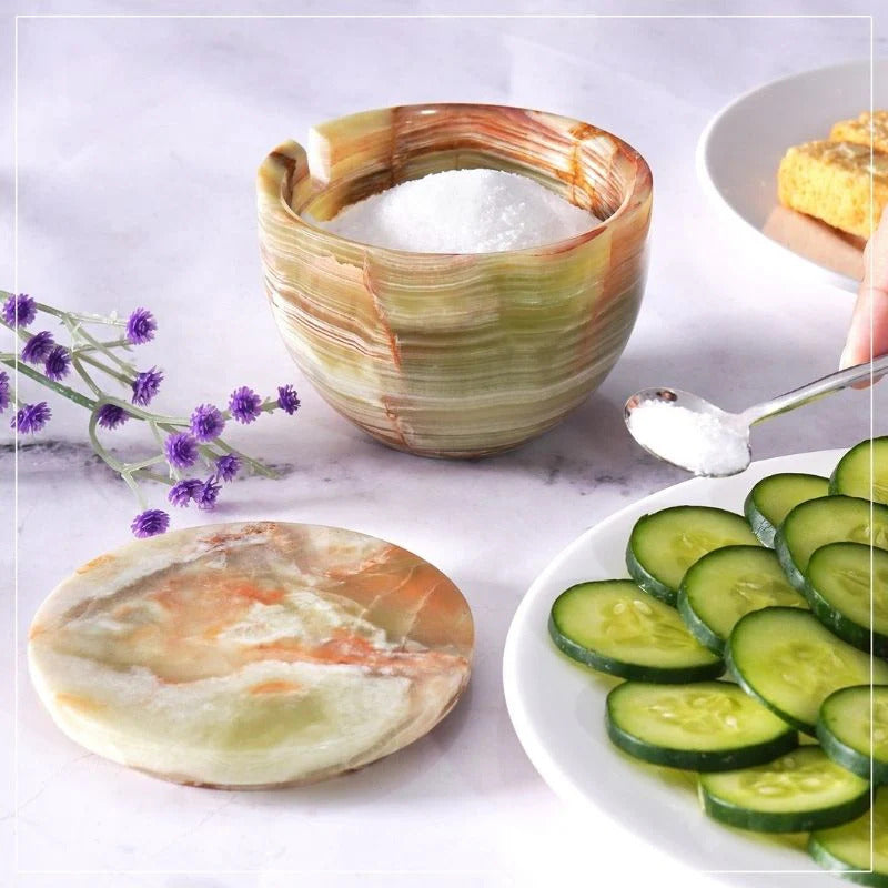 Salt Cellar with Lid & Spoon