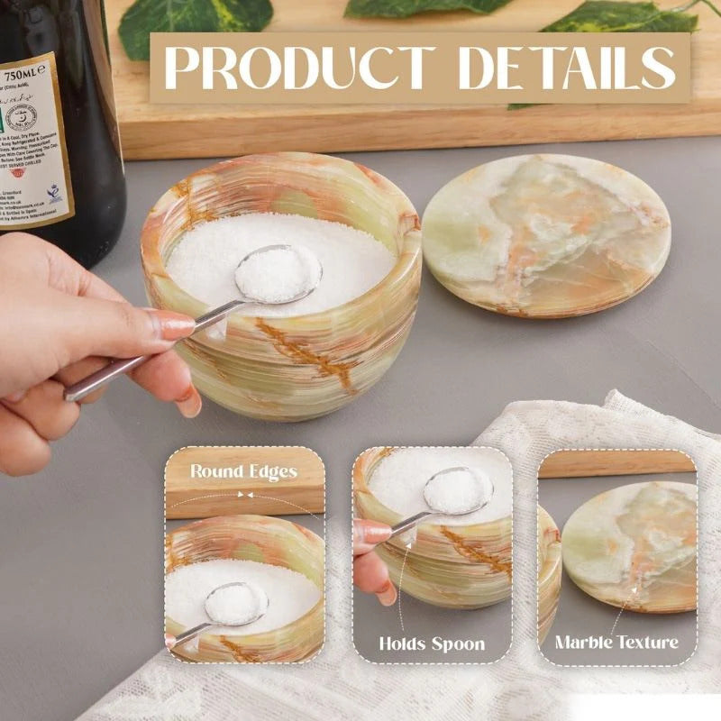 Salt Cellar with Lid & Spoon