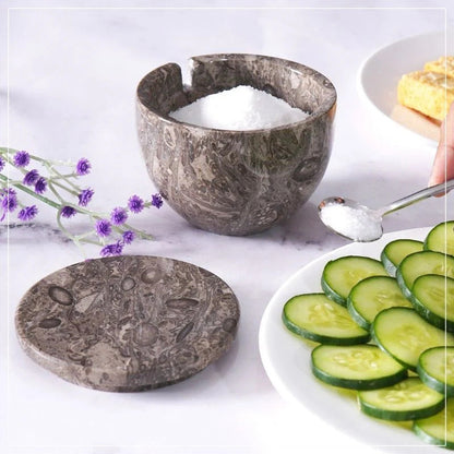 Salt Cellar with Lid & Spoon