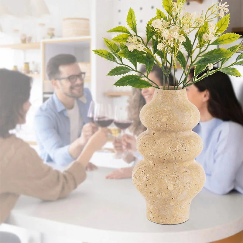 Travertine Flower Vase