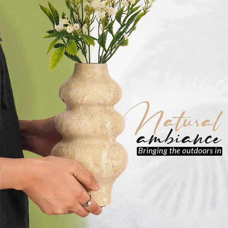 Travertine Flower Vase