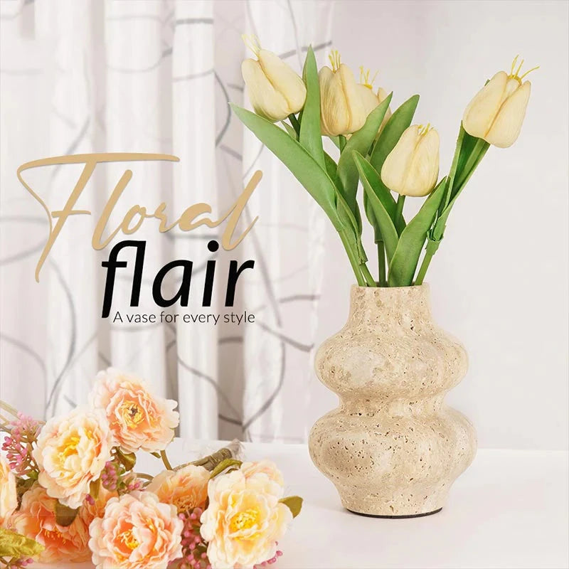 Travertine Flower Vase