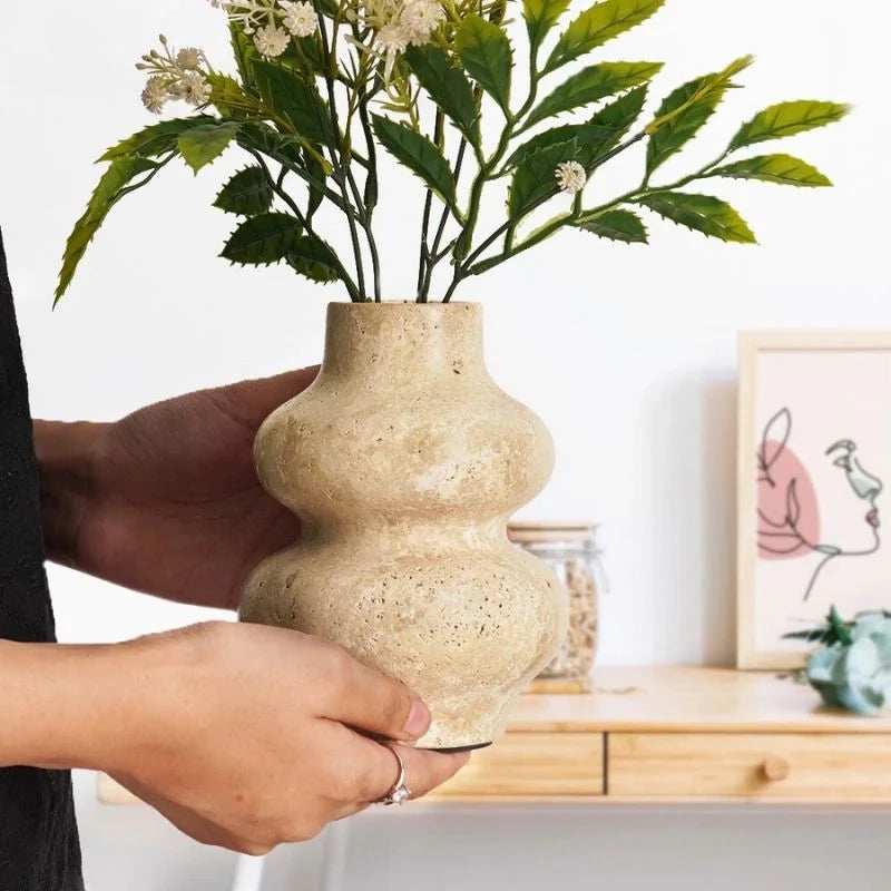 Travertine Flower Vase